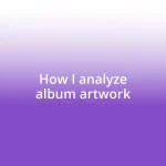 How I analyze album artwork