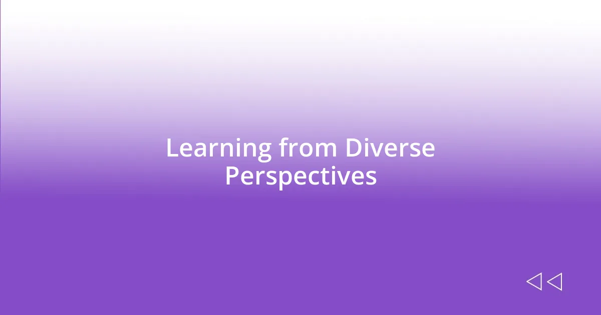 Learning from Diverse Perspectives