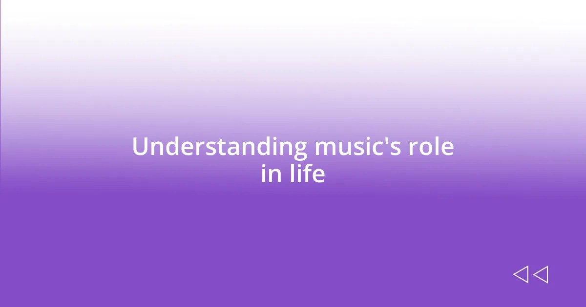 Understanding music