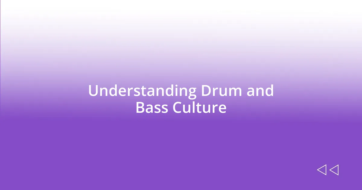 Understanding Drum and Bass Culture